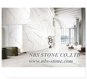 Calacatta White Quartz Stone Slab Sintered Stone