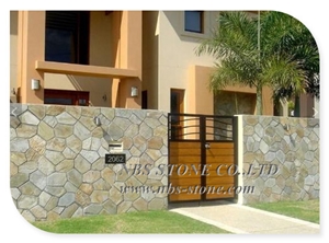 Crazy Slate Flagstone on Mesh for Outdoor Wall