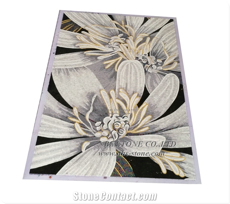 Handmade Glass Flower Mosaic 3d Wall Art Mosaic