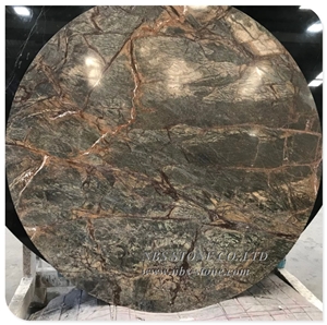 New Arrival Rainforest Brown Green Marble Table Top