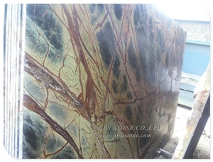 New Arrival Rainforest Brown Green Marble Table Top