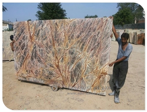 New Arrival Rainforest Brown Green Marble Table Top