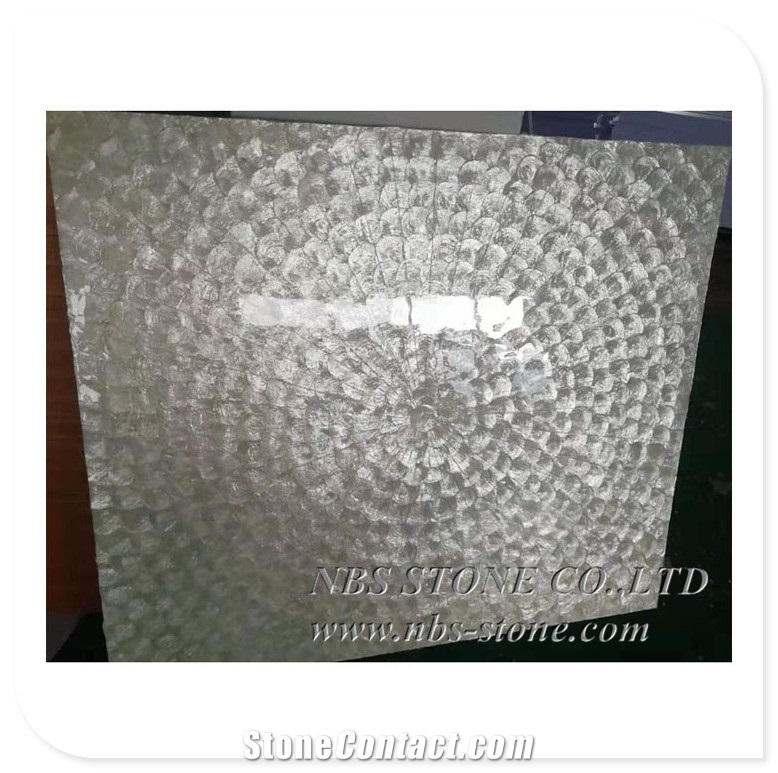 Shell Mixed Marble Waterjet Mother Of Pearl Mosaic