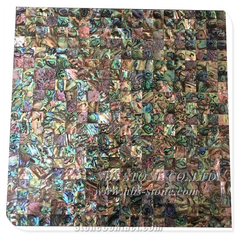 Shell Mixed Marble Waterjet Mother Of Pearl Mosaic