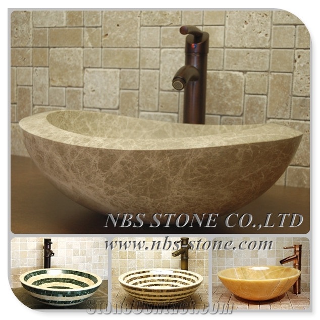 Support Natural Stone Basin Oval Square Sink
