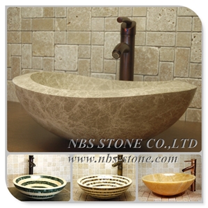 Support Natural Stone Basin Oval Square Sink