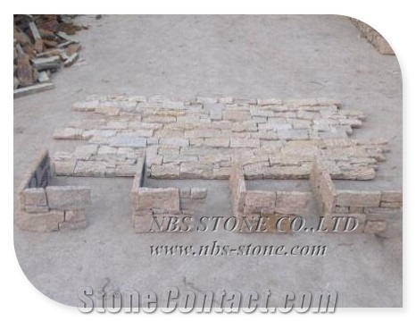 Yellow Color Wall Stone Panel,Concrete Ledge