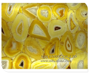 Yellow Gemstone Yellow Agate Kitchen Table Top