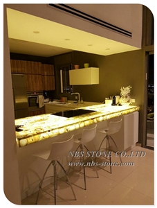 Yellow Gemstone Yellow Agate Kitchen Table Top