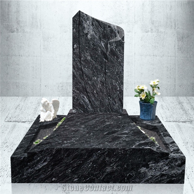 Black Forest Granite Tombstone Design