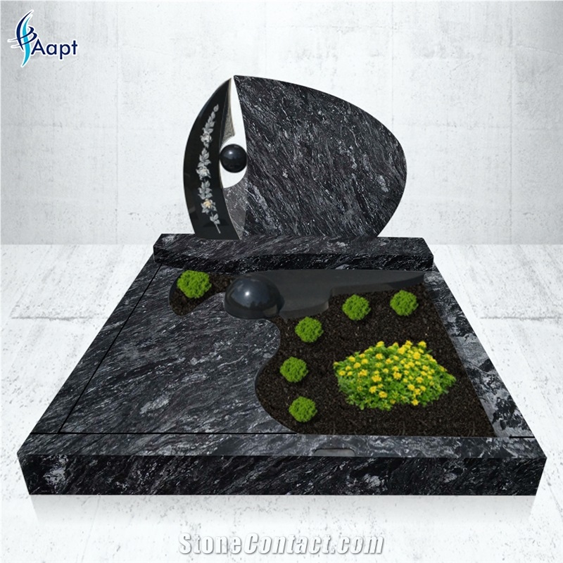 Black Forest Granite Tombstone Design