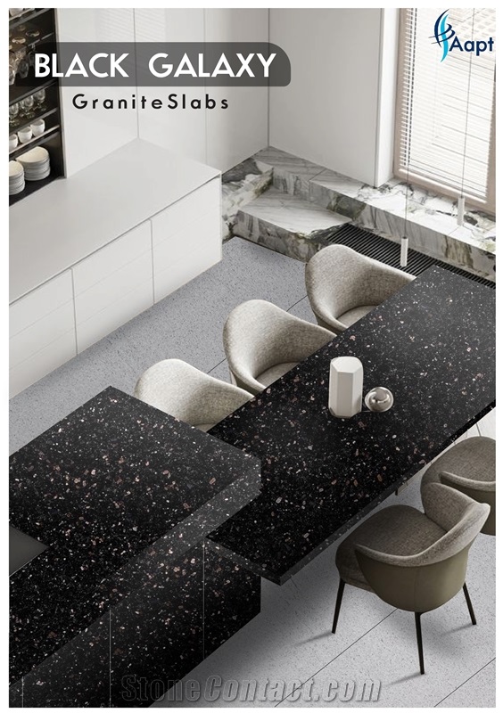 Black Galaxy Granite Tombstone Design