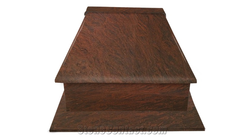 Red Multi Granite Tombstones