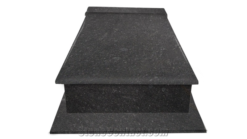 Steel Grey Granite Tombstone Design
