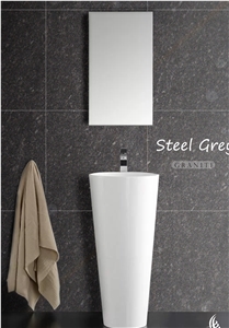Steel Grey Granite Tombstone Design