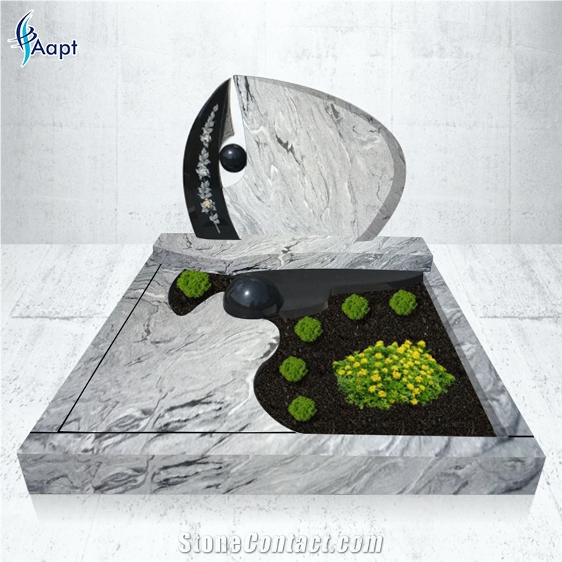 Viscont White Granite Tombstone Design