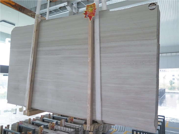 Bianco Serpeggiante White Wooden Vein Marble Slab