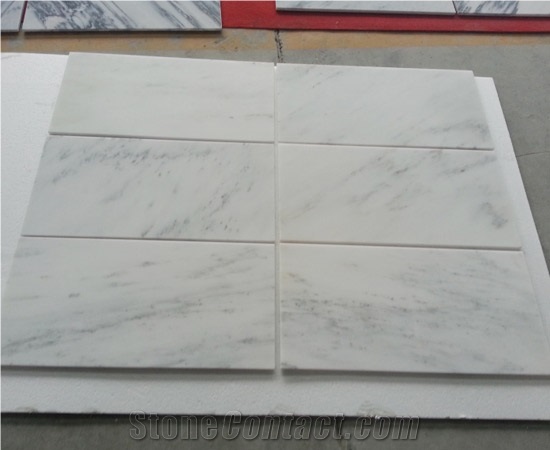 China Oriental White Marble Slab with Blue Veins