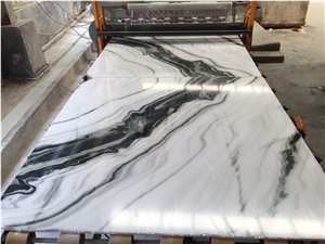 Panda White Marble Slab with Black Veins
