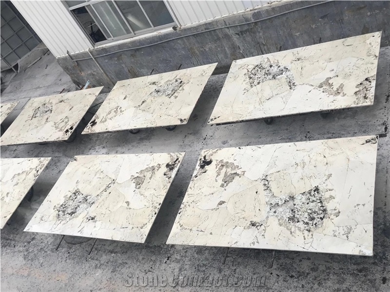 Pandora Granite Slab Brazil White Crystal Stone Wall Tiles