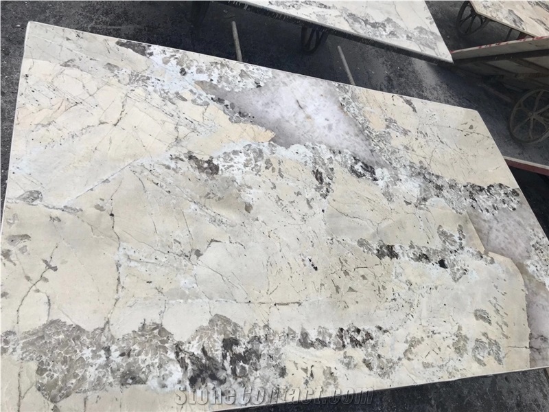 Pandora Granite Slab Brazil White Crystal Stone Wall Tiles