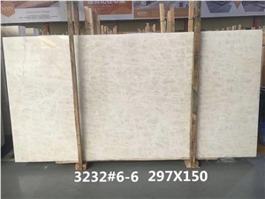 White Ice Crystal Onyx Translucent Alabaster Wall