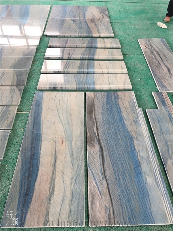 Blue Macaubas Quartzite Slab Tiles