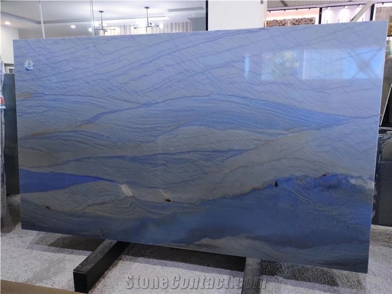 Blue Macaubas Quartzite Slabs Tiles Floor Wall