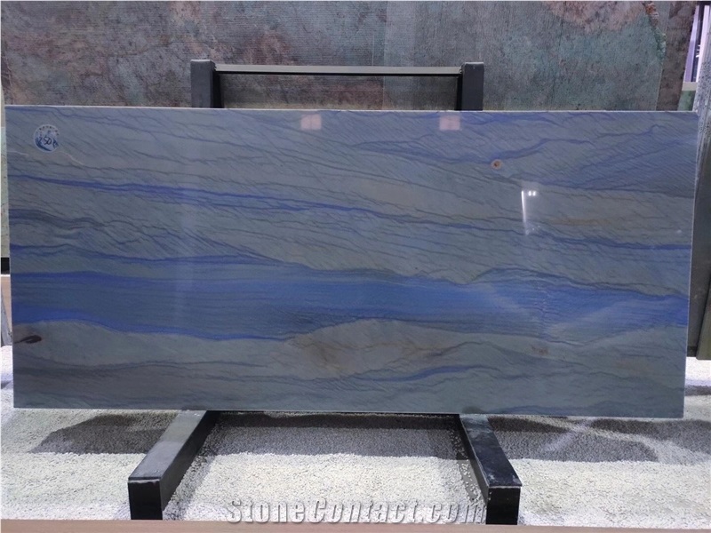 Blue Macaubas Quartzite Slabs Tiles Floor Wall