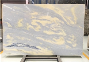 Blue Sky White Azul Acquamarina Marble Slab Tiles
