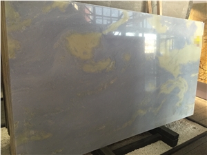 Blue Sky White Azul Acquamarina Marble Slab Tiles