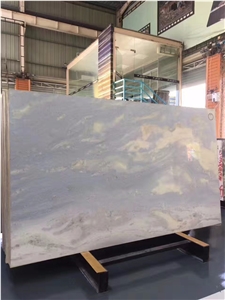 Blue Sky White Azul Acquamarina Marble Slab Tiles