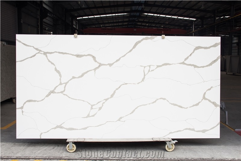Calacatta Gold Quartz Stone Kitchen Bathroom Slab