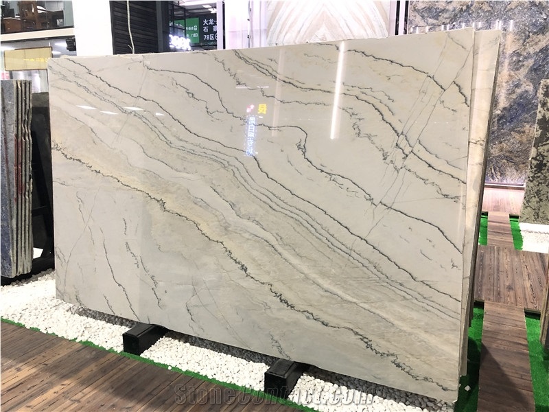 Calacatta White Macaubus Quartzite Wall Slab Tiles