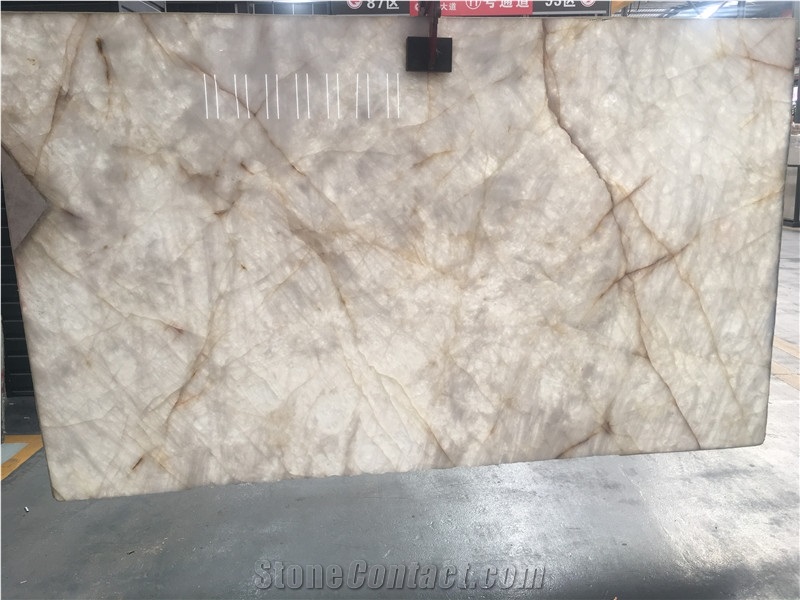 Crystal White Ice Quartzite Floor Wall Slabs Tiles