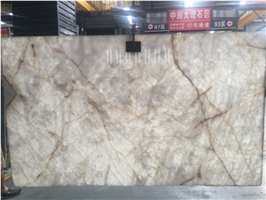Crystal White Ice Quartzite Floor Wall Slabs Tiles