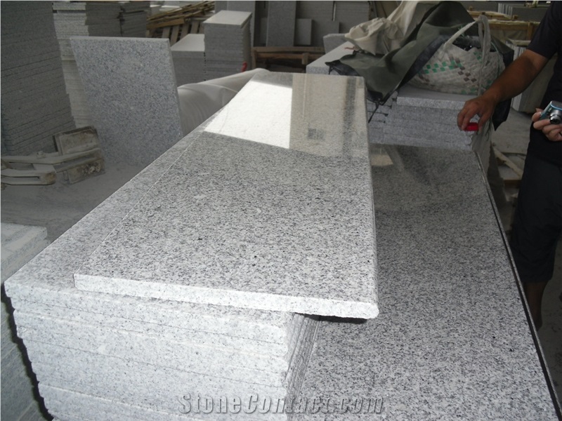 G603 Sesame White Granite Stair Tread Step Riser