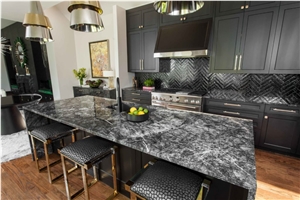 Grigio Carnico Grey Marble Kitchen Countertops
