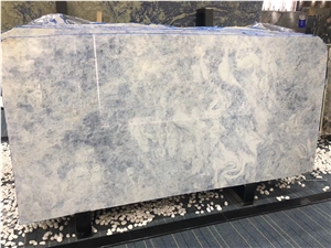 Iceberg Blue Quartzite Slabs Floor Tile Background