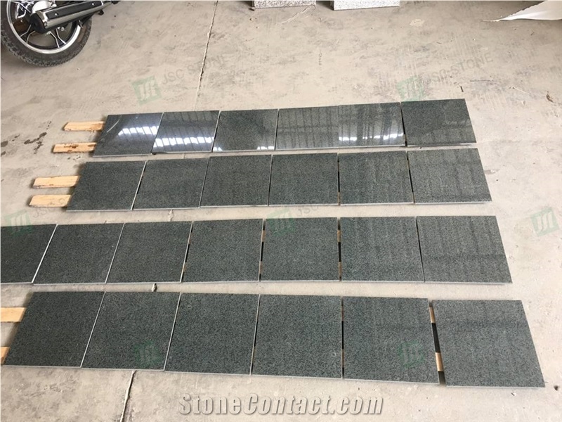 Olive Green Granite Slab Tiles Floor Covering