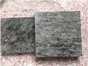 Olive Green Granite Slab Tiles Floor Covering