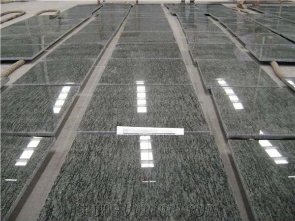 Olive Green Granite Slab Tiles Floor Covering