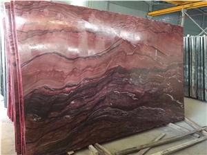 Red Fusion Quartzite Background Slab Tiles