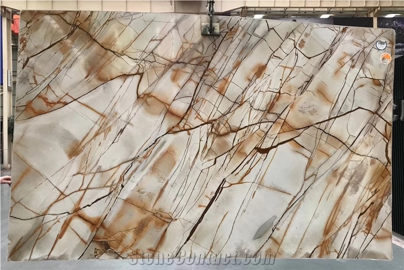 Roma Imperiale White Quartzite Slabs Tiles