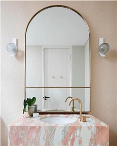 Rosa Norvegia Grain Pink Marble Vanity Countertops