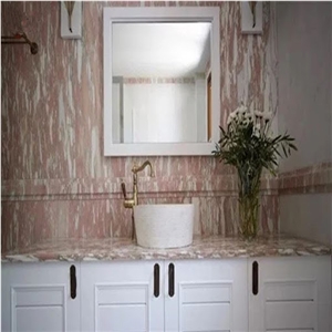 Rosa Norvegia Grain Pink Marble Vanity Countertops