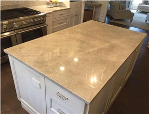 Taj Mahal Beige Quartzite Kitchen Countertops