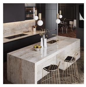 Taj Mahal Beige Quartzite Kitchen Countertops