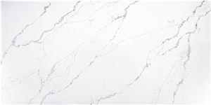 White Calacatta Quartz Kithchen Island Countertop
