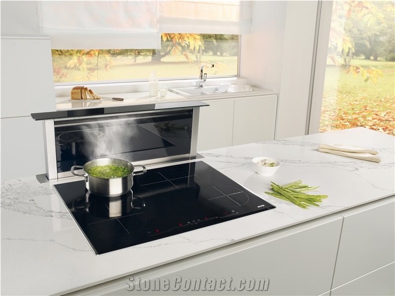 White Calacatta Quartz Countertop Solid Surface Countertop